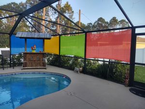 private pool shade panels